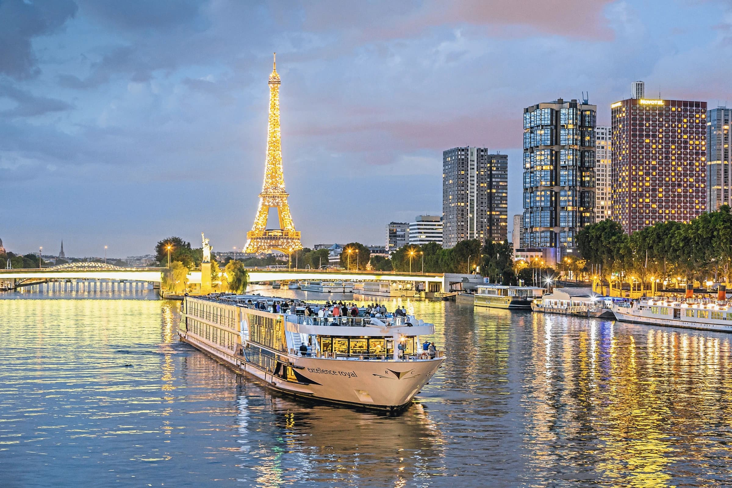 Excellence Royal moored near the Eiffel Tower