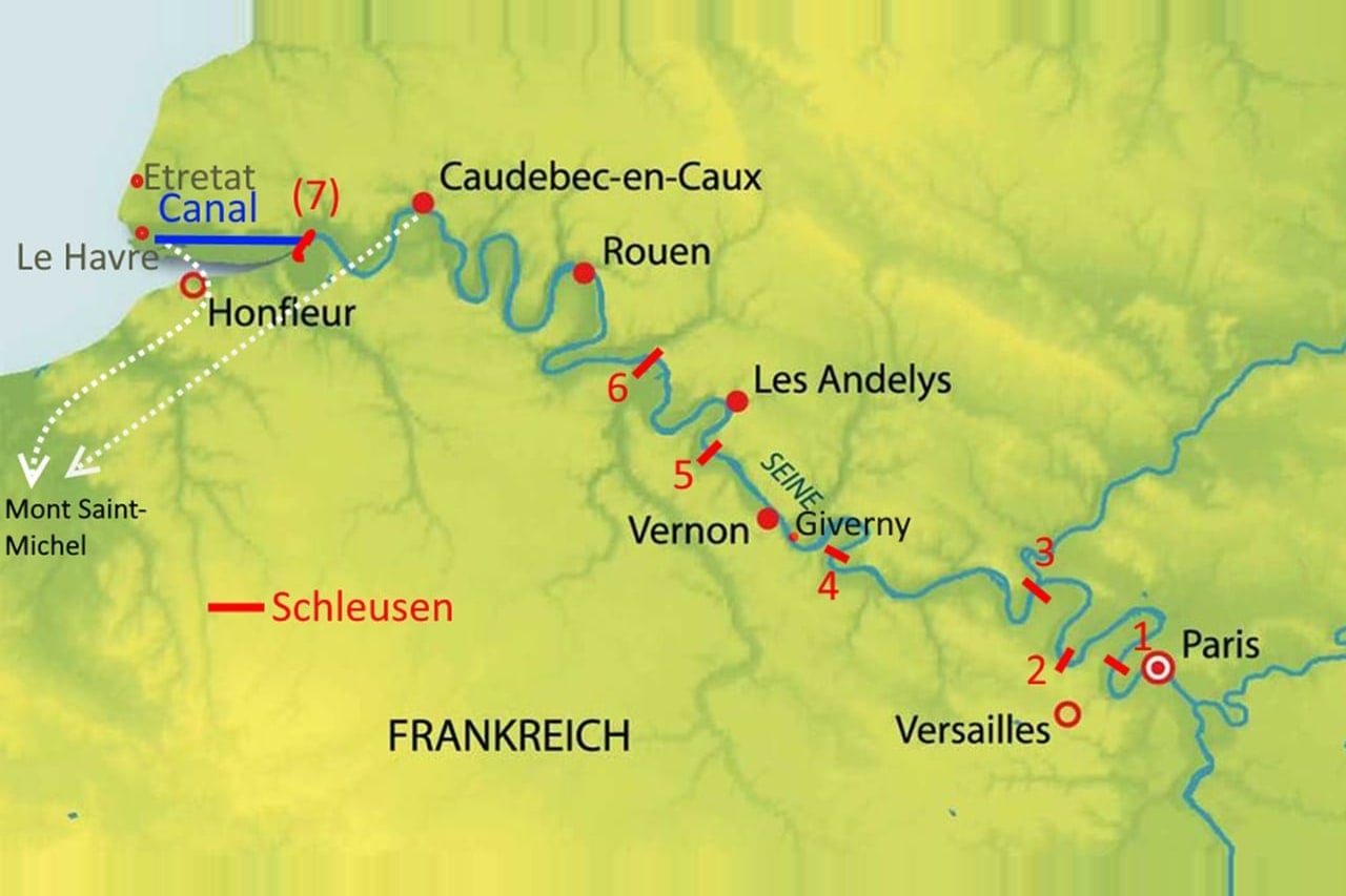 Paris- und Normandie-Seine-Kreuzfahrt